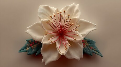 精美的白色花朵艺术装饰