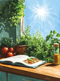 阳光下的健康食谱书