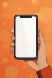 白屏上的简约图形与文字