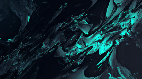 深邃的墨蓝与翠绿交融