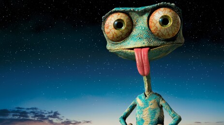 变色龙写实生态栖息场景