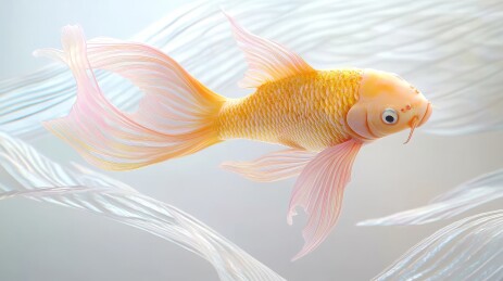 粉嫩金鱼水中舞