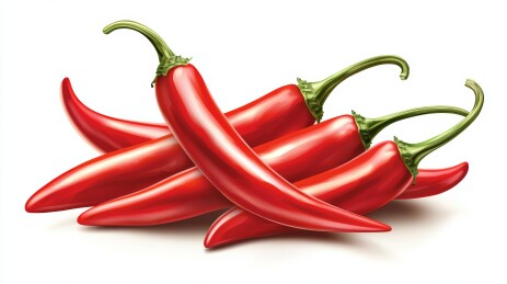 红辣椒写实风食材展示场景
