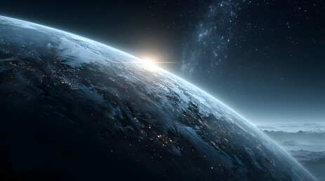 大气宇宙太空蓝色星球背景