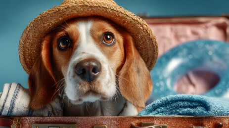 萌宠的夏日旅行出游