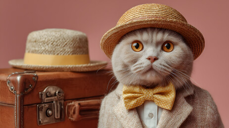 猫咪度假萌宠的夏日旅行