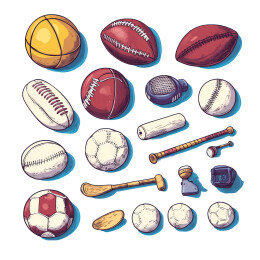 各种运动球类和器材