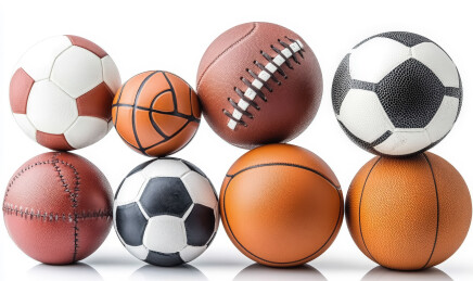 各种运动球堆叠