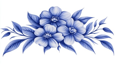 青花雅致感装饰场景