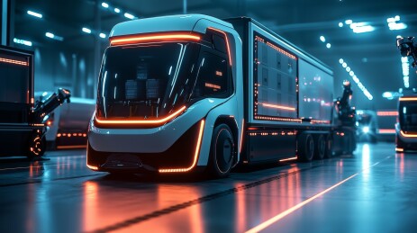 机器人装货未来卡车