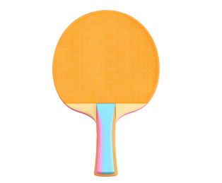 一把橙色乒乓球拍