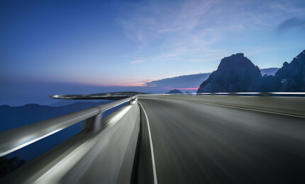 中国黄山景区天际线夜景公路