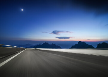 中国黄山景区天际线夜景公路