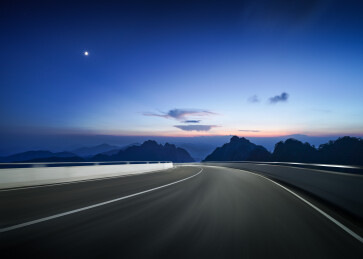 中国黄山景区天际线夜景公路