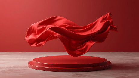 红色布料与动感效果