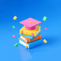 学位帽与教科书