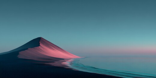 暮色孤峰海景