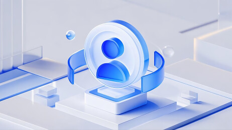 3d用户管理玻璃质感banner