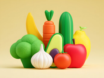 健康新鲜蔬菜立体食品插图
