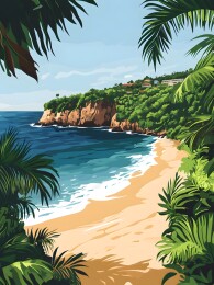 海岸线上的海滨公路