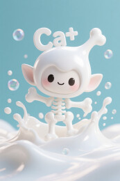 牛奶补钙主题概念插图