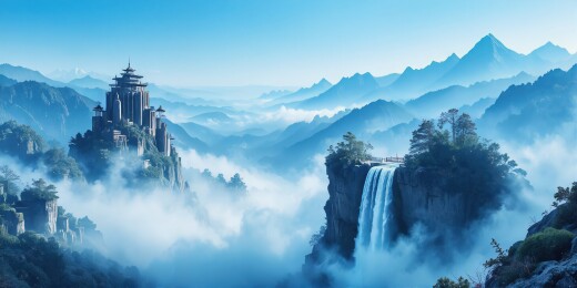仙境山水画