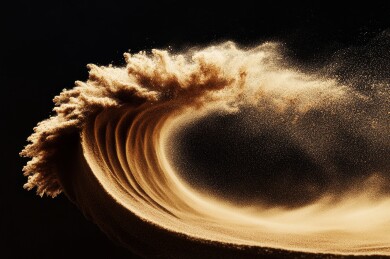 沙尘浪花动态瞬间