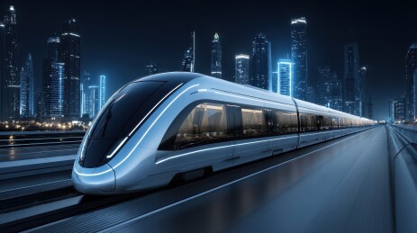 现代城市未来轻轨交通