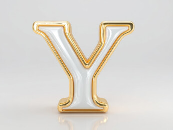 金色字母Y的艺术表现