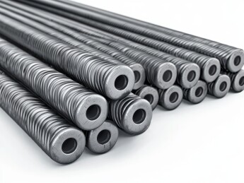 螺纹钢筋冷色调建筑场景