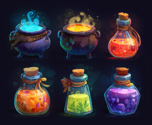 游戏图标一些神奇的魔幻药水