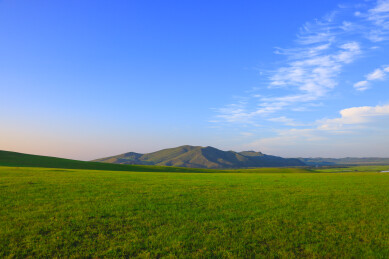 呼伦贝尔额尔古纳市黑山头山间风光
