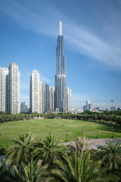 越南胡志明市地标大厦城市天际线风光