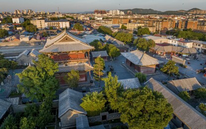 天津市蓟州区独乐寺景区航拍