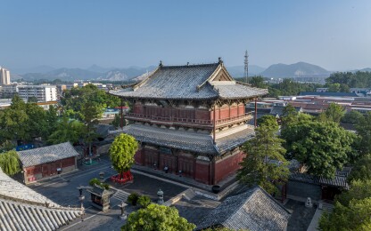 天津市蓟州区独乐寺景区航拍