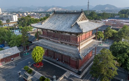 天津市蓟州区独乐寺景区航拍