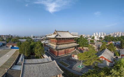 天津市蓟州区独乐寺景区航拍