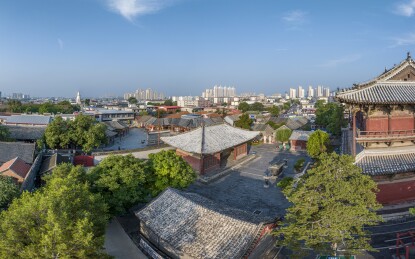天津市蓟州区独乐寺景区航拍