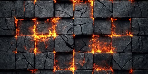 熔岩炽热感地质场景