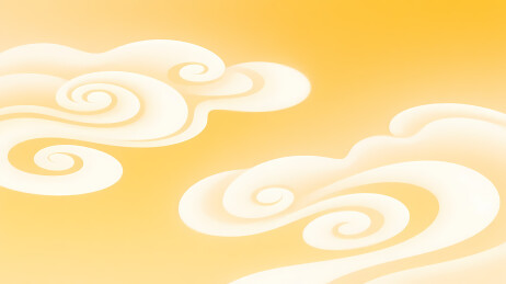 卷云与黄色渐变背景