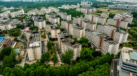 中国山东省临沂市城区主城区商住楼大厦建筑
