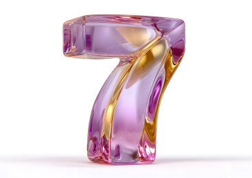 紫色立体数字7