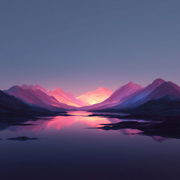 数字艺术晨光山景