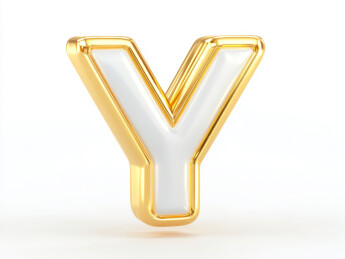 金色边框字母Y