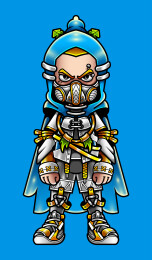 科技光感夜行套装斗篷人物角色素材