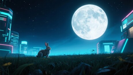 赛博兔科幻场景