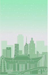 南京绿色环保城市简约大气建筑地标