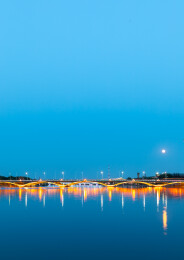北京市通州区运通桥夜景风光