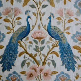 孔雀花卉装饰图案