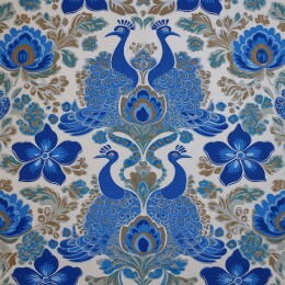 孔雀花卉装饰图案